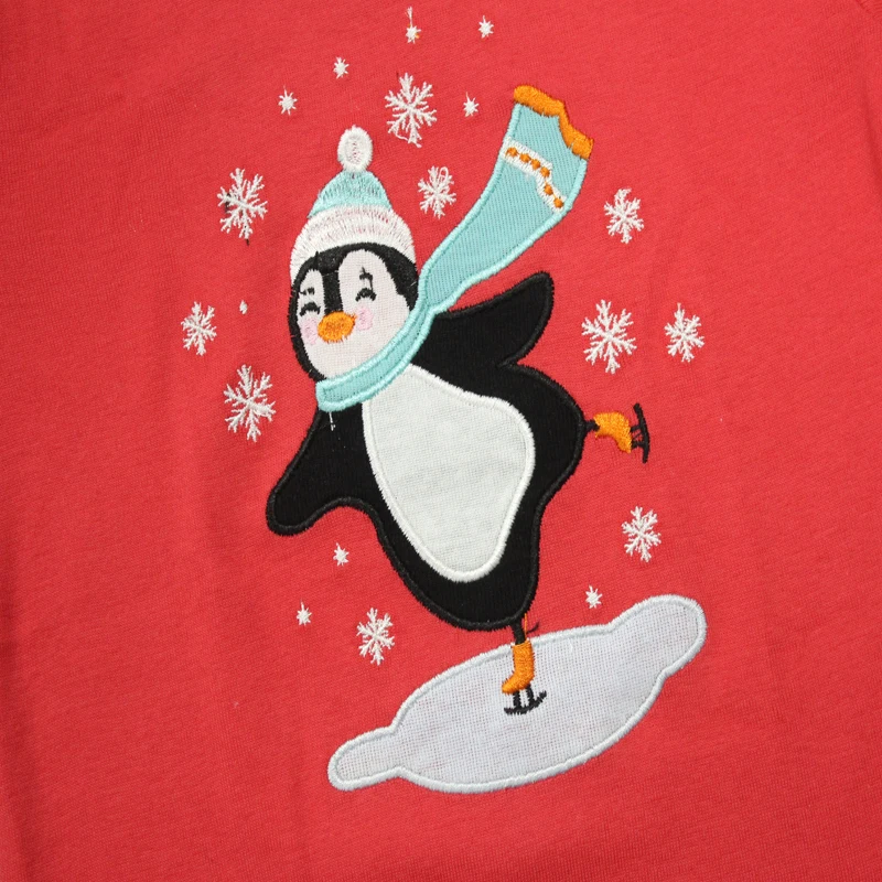 TINOLULING/Новинка; пижамы для мальчиков высокого качества; Детские хлопковые пижамы с пингвином; Рождественская одежда для сна для девочек; детская пижама
