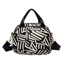 Женские нейлоновые водонепроницаемые сумки через плечо, сумки-мессенджеры через плечо с принтом, сумки с полосками зебры, сумки на ремне для женщин