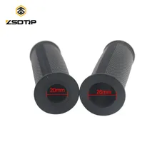 Free shipping ZSDTRP black color Retro motor Rubber Handle Grip 20mm/26mm fit on 20mm handbar