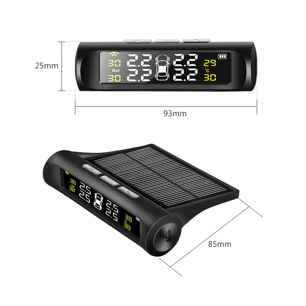 AOSHIKE автомобильных шин Давление Системы TPMS цифровой ЖК дисплей Дисплей солнечный
