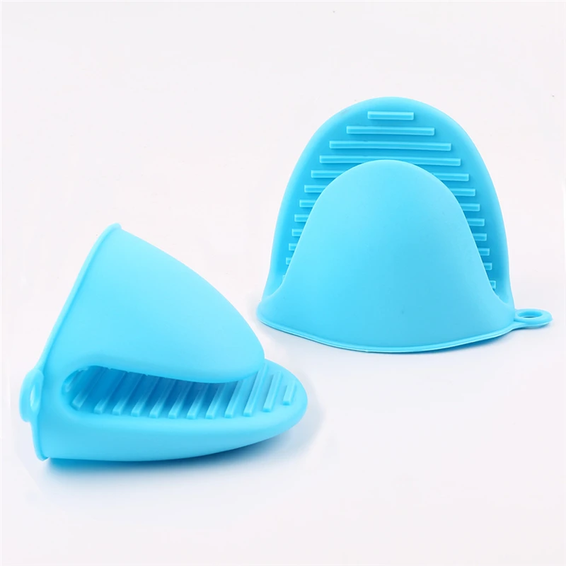 1Pc Silicone Heat Resistant Gloves Clips Insulation Non Stick Anti-slip Pot Bowel Holder Clip Cooking Baking Oven Mitts