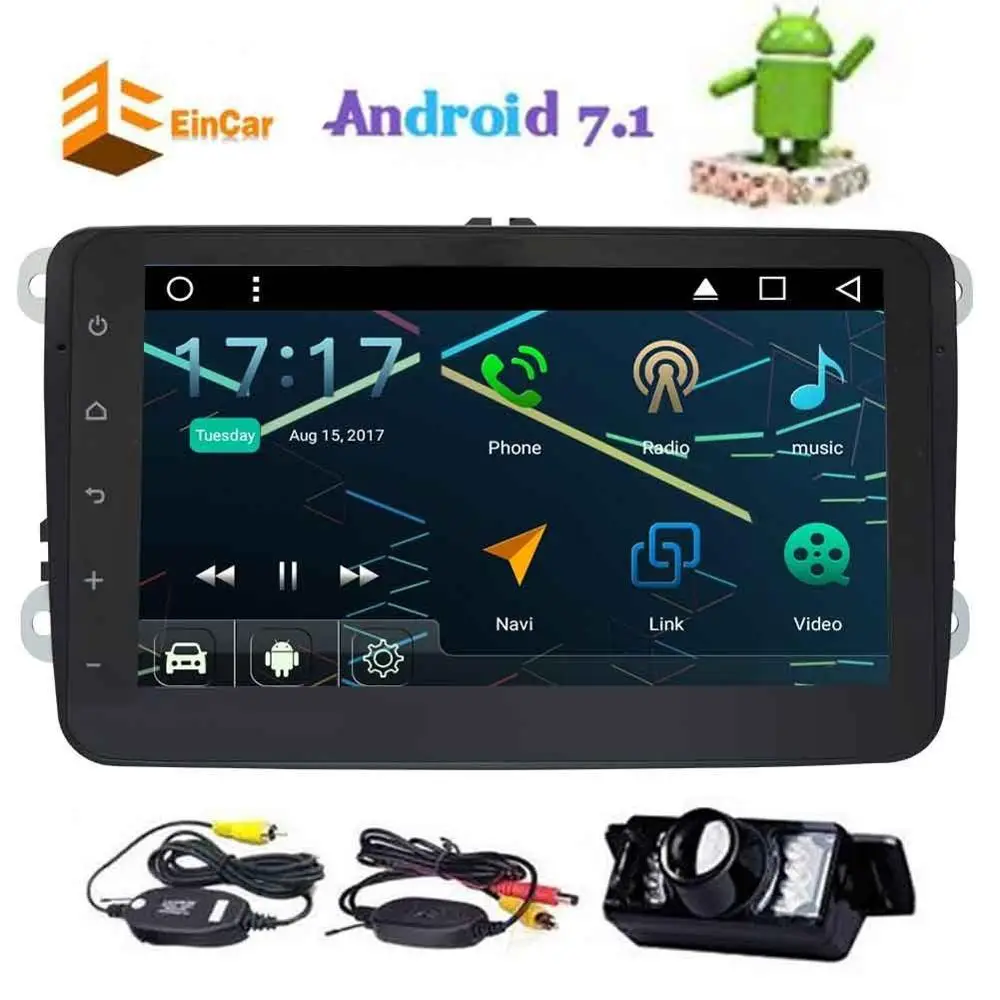 font b Wireless b font Rear Camera Included Android 7 1 Eincar Car Stereo video