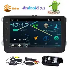 Wireless Rear Camera Included Android 7.1 Eincar Car Stereo video Bluetooth 2 Din For VW HD FM Radio Player USB AUX Touch Screen