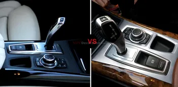 

LEFT-hand drive For BMW X6 E71 2010 - 2014 Stainless Chrome Interior Shift Gear Lever Transmission Panel Trim 1pcs