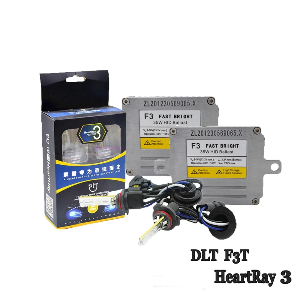 

35W HID Xenon Kit Ballast For DLT F3T with HeartRay HID Xenon Bulb H1 H3 H7 H11 9005 9006 9012 D series headlight retrofit