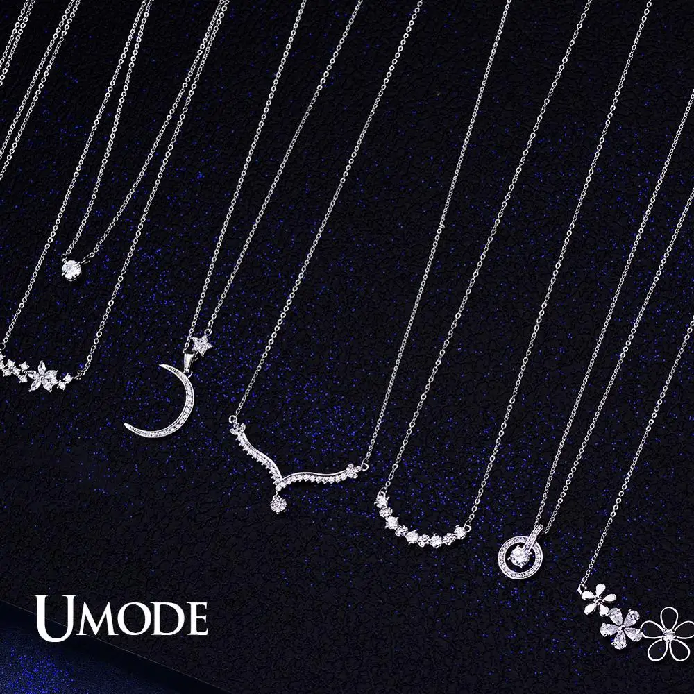 Женское Ожерелье с кулоном UMODE разноцветное ожерелье из циркона ювелирные