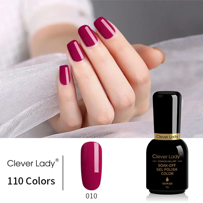 Clever Lady УФ-гель для ногтей светодиодный геллак Esmalte Permanente Гибридный гвоздь гель лак 110 цветов Набор лаков для ногтей смола 8 мл(1 - Цвет: 010