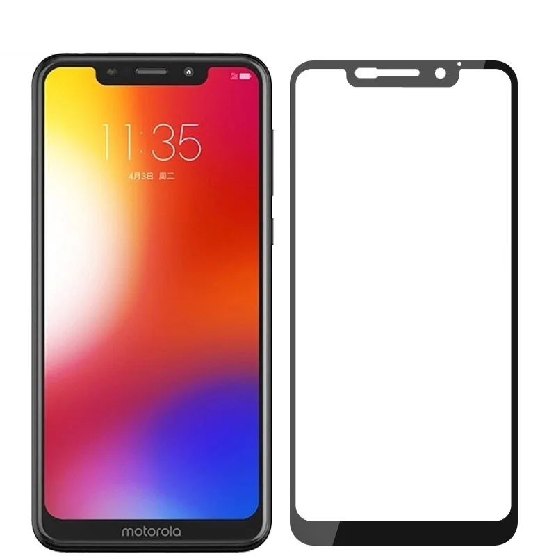 Tempered Glass Full Coverage Film Protection Shield Screen Protector for Moto One Power/Moto P30 Note | Мобильные телефоны и