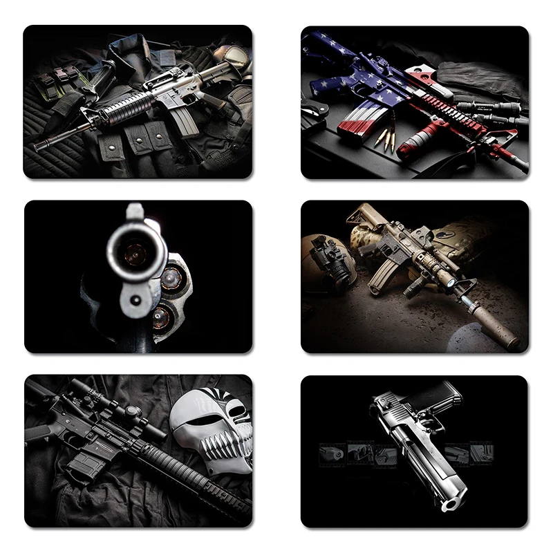

Collection of Gun Fire Handarm Cool Nature Rubber Table Mouse Pad Laptop Computer Enclosure Mousepad Mat
