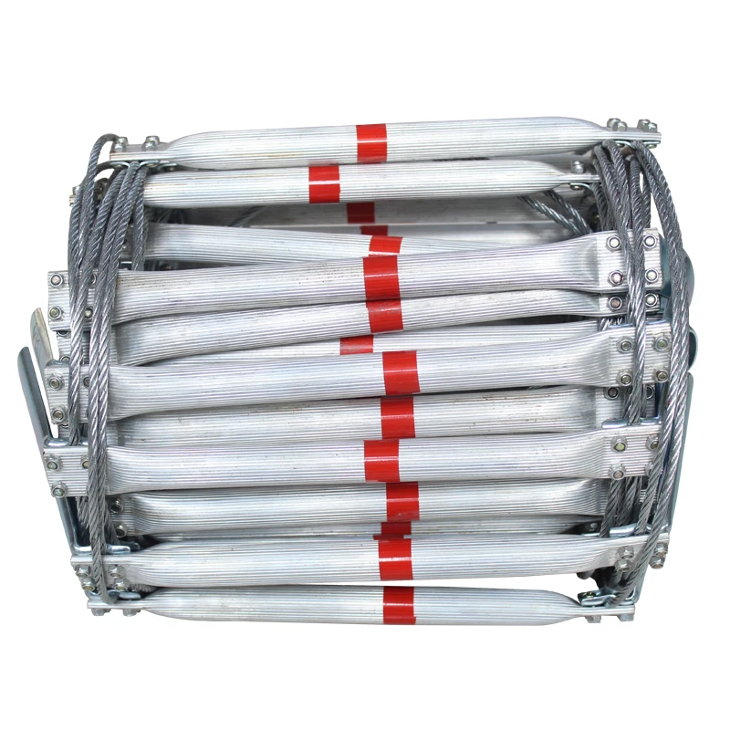5M Fire Escape Ladder Folding Steel Wire Rope Ladders Aluminum Alloy Emergency Survival Self Rescue Safety Antiskid Tools (2)