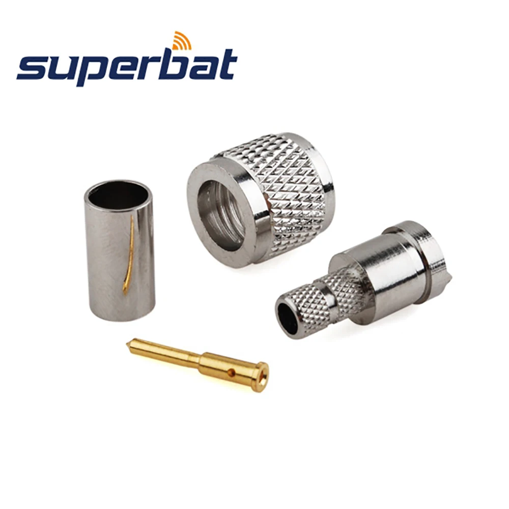 Superbat 10 шт Мини UHF обжимной разъем для кабеля RG58 RG400 RG142 LMR195/KSR195|Кабели связи| |