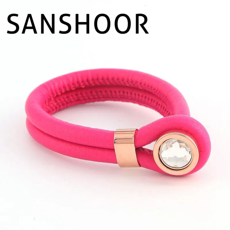 Rosa de cuero rojo pulsera de Cambio con 12mm imán moneda para mujeres Regalo 1 piezas Rosa de cuero rojo pulsera de Cambio con 12mm imán moneda para mujeres Regalo 1 piezas
