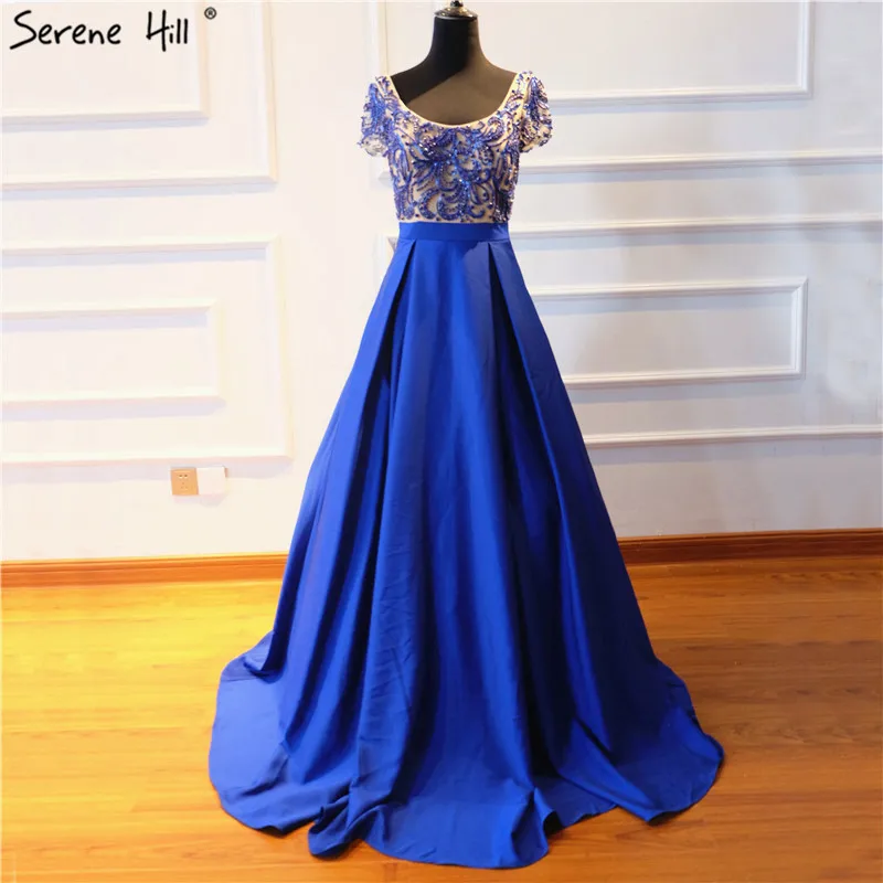 

Long Arabic Turkish Royal Blue Formal Evening Prom Party Gown Dress Abiye Gowns Dresses Avondjurken Gala Jurken 2019 BLA6509