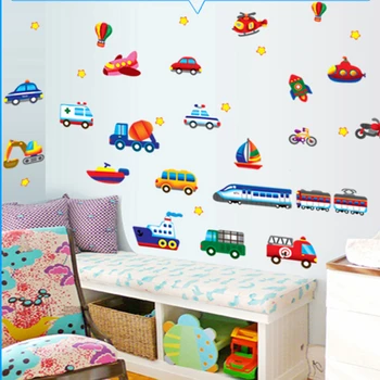 

Zs Sticker 80 x 100 cm Traffic Wall Stickers Wall Stickers for Kids Room Baby Kids Sticker Nursery Decor Home Decor boys bedroom