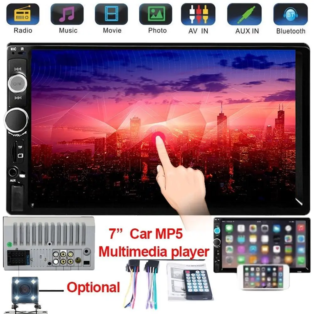 

Bluetooth Car Stereo Radio Double 2 DIN 7" Touch Screen Dvd Autoradio Gps Double Din Car Stereo Radio Mp3 Mp5 Player Fm/Usb/Aux