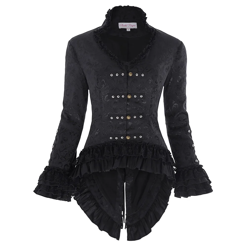 

Outwear Trench Coat Overcoat Victorian Asymmetric Hem British Style Retro Coats