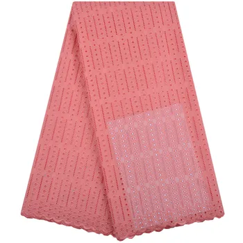 

2018 Nigerian Lace Fabrics For Wedding Party 100% Cotton African Big Swiss Voile Lace High Quality In Switzerland S1287