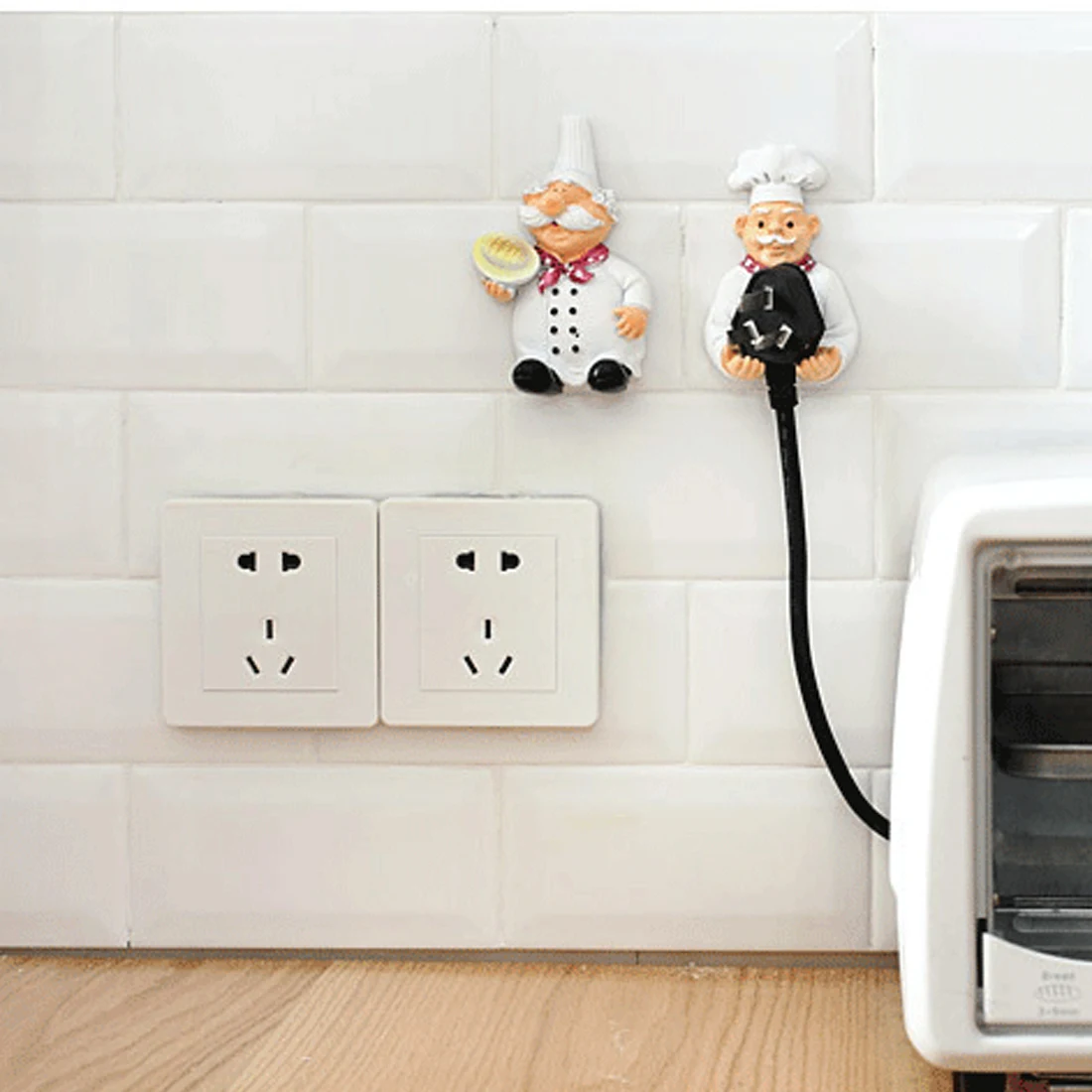 

Useful Cook Design Storage Shelf Holder Power Plug Holders Rack Socket Wall Mounted Adhesive Hanger Kitchen Accessories