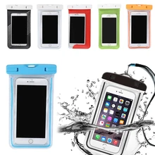 Водонепроницаемый прозрачный чувствительный ПВХ сенсорный экран чехол для телефона для смартфонов до 5,8 дюймов для iphone 6 7 8 X plus