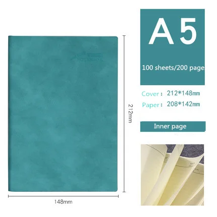D 200 line pages Bullet Journal, блокнот, канцелярские товары, кожа, деловая запись для совещаний, А5, бумажный блокнот, для ежедневников, для школы, для офиса - Цвет: D 200 line pages