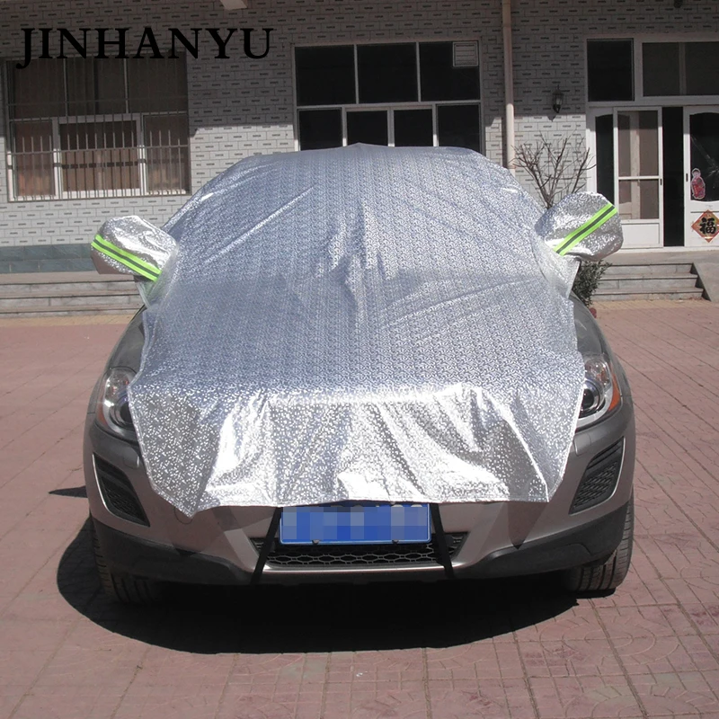 JINHANYU Universal Car Half Cover Prevent Rain Sun Snow Thick Cars