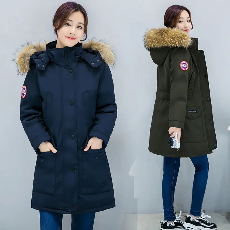 New winter cotton jacket female hooded women's long big yards thickening parkas manufacturer wholesale HS7373