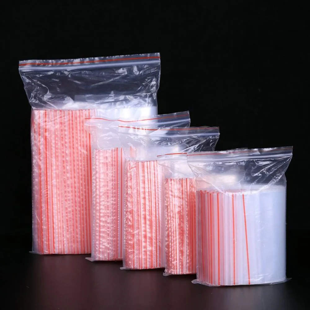100 шт./компл. 0 05 мм толщина ювелирных изделий Ziplock Почтовый сжатый замок Reclosable