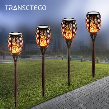 Led Solar Torch Lights Outdoor Dancing Flickering Flame Solar Tiki Light Waterproof For Garden Decoration Patio Path Solar Lamp digoo dg fle01 solar garden decoration led flame lamp landscape automatic waterproof atmosphere light for patio yard path light