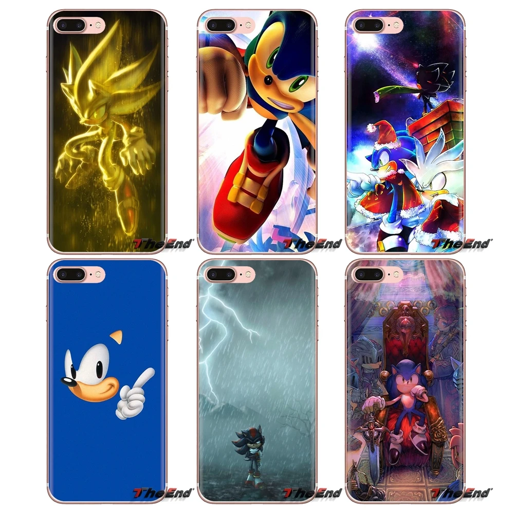 

Silicone Phone Cases For Samsung Galaxy S3 S4 S5 Mini S6 S7 Edge S8 S9 S10 Plus Note 3 4 5 8 9 Silver Sonic Hedgehog Shadow Sega