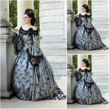 Freeship Customer made font b Black b font Vintage Costumes Renaissance font b Dress b font
