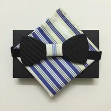 Мужские галстуки для отдыха ручной работы деревянный лук галстуки черный галстук бабочка в полоску с карманом квадратный для мужчин деревянный галстук-бабочка галстук наборы свадебных галстуков галстук