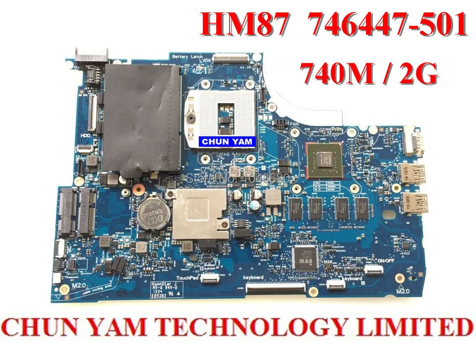 

Laptop motherboard 746447-501 for HP TouchSmart 15 Envy15 HM87 740M/2G 746447-001 Notebook system board 90 Days Warranty TESTED