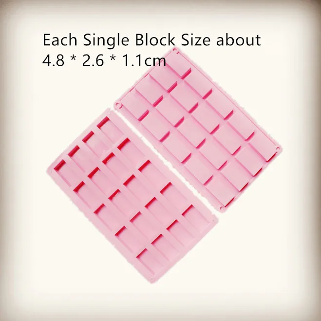 Wholesale silicone ice cube 20 square ice blocks mold handmade Small