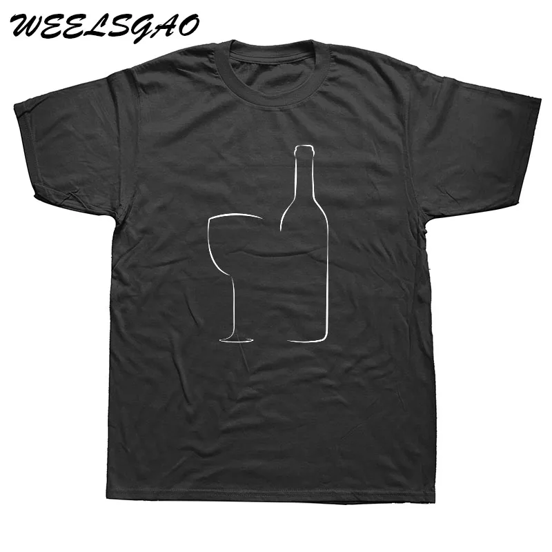 WEELSGAO Summer Wine Glass And Bottle T Shirt Fashion O-neck Short Sleeve Cotton T-Shirt Men Clothing Tops WEELSGAO Summer Wine Glass And Bottle T Shirt Fashion O-neck Short Sleeve Cotton T-Shirt Men Clothing Tops