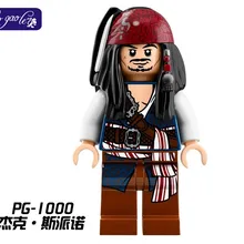 150 шт. PG1000 Пираты Карибского моря рисунок строительный блок игрушки lesaro капитан Джек Эдвард Русалка Дейви Джонс кирпич PG8048