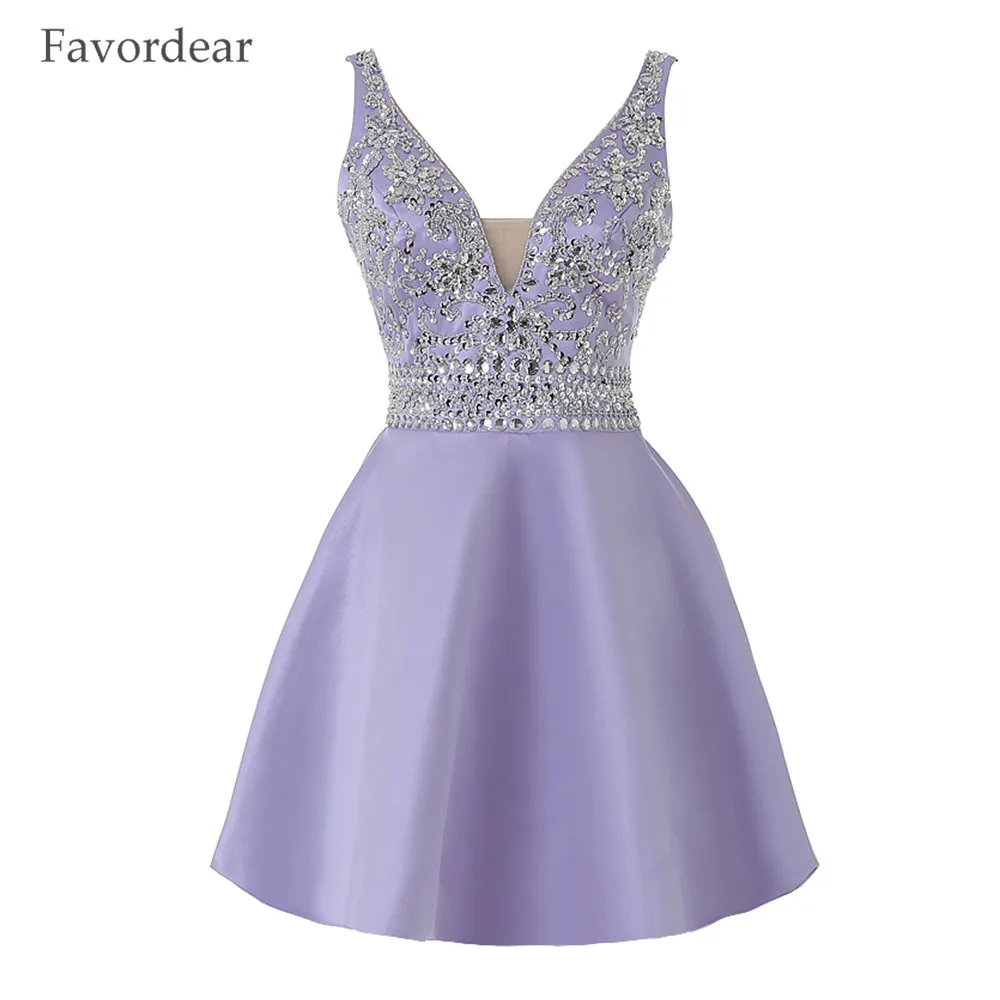 Purple sparkly dress short Clearance