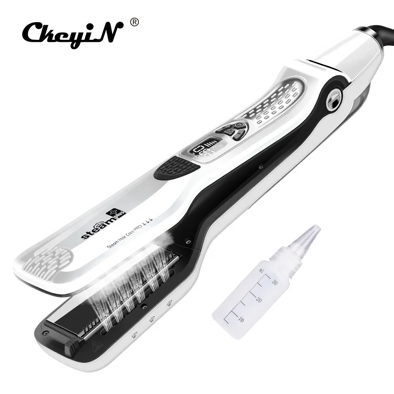 Steam Comb Straightening Irons Hair Brush Ceramic Flat Iron