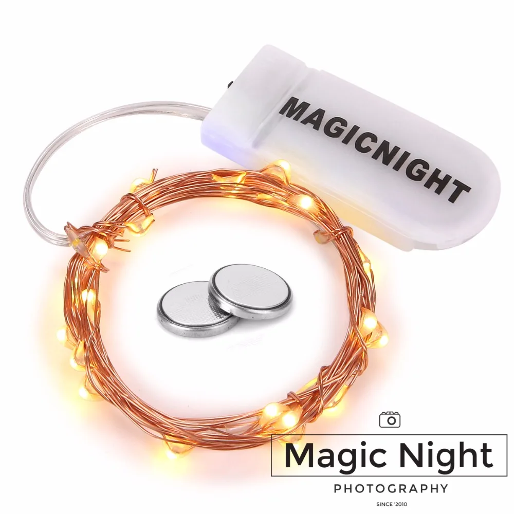 Magicnight 20 теплый белый светодио дный Micro гирлянды светодиодные Mason Jar освещение для DIY Свадьба центральным огни включены батарея