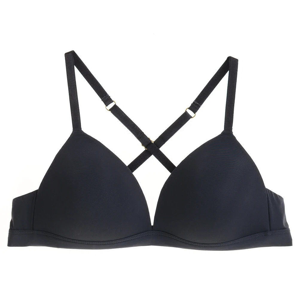 black bra Victoria's masquerade non steel ring cup brassiere large chest and little scar comfortable underwear bra black