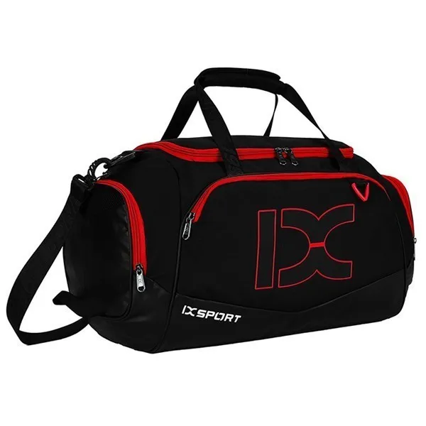 Black Red 40L сухие влажные раздельные сумки для спортзала, профессиональные мужские и женские водонепроницаемые сумки на плечо и ручную сумку для спорта, фитнеса, тренировок - Цвет: Black Red