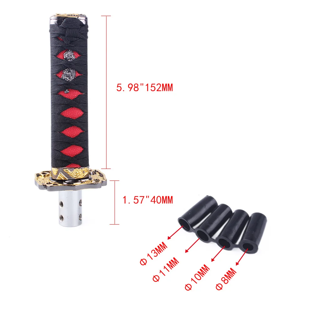 Universal Car Racing Manual Katana Gear Shift Knob Samurai Sword Shift Knob 10cm,15cm,20cm,26cm RS-SFN025