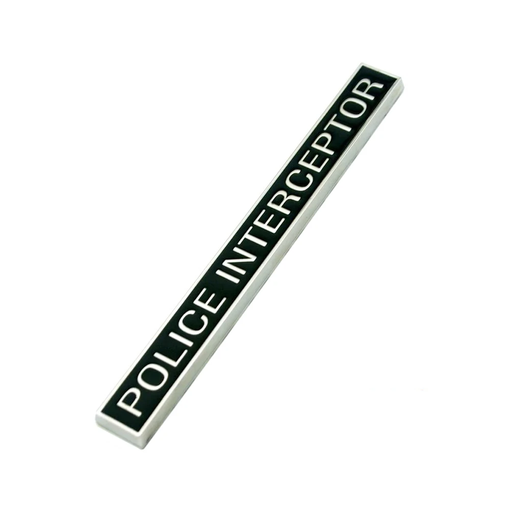 JEAZEA New POLICE INTERCEPTOR Zinc Alloy Emblem Badge Car Trunk Sticker Fit for Ford Car Styling -3