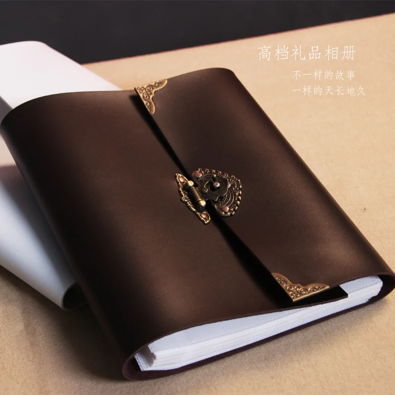 

Leather gift box interlays photo album photo album book big 6 160 birthday gift baby lockbutton gift box