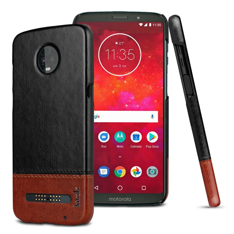 IMAK Ruiyi, серия, роскошный чехол из искусственной кожи для Motorola Moto Z3 Play, жесткий чехол-накладка из поликарбоната, качественный чехол для MOTO Z3 Play - Цвет: Multi