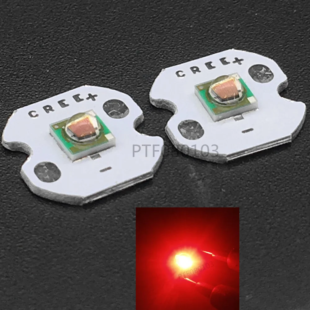 

10pcs X 1-3W CREE XP-E XPE Photo Red 660nm LED Deep Red LED Emitter Didoes on 20mm/16mm/14mm/12mm/8mm PCB