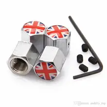 1 Set Anti-Diebstahl Staub Kappe Reifen Reifen Kappen Abdeckung Für England Britischen UK union Jack Flagge Reifen Ventil kappen