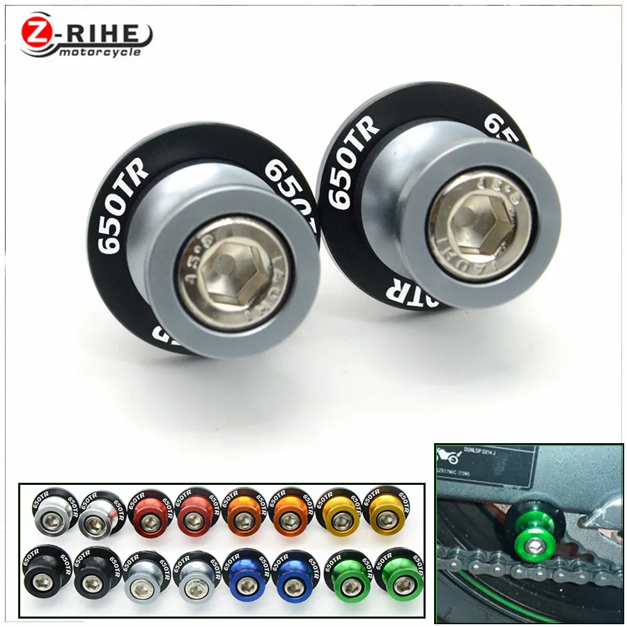 

For Universal CNC Aluminum Motorcycle Swingarm Slider Spools stand screws 6mm 8mm 10mm for Spring breeze 650TR 650 tr 650 TR