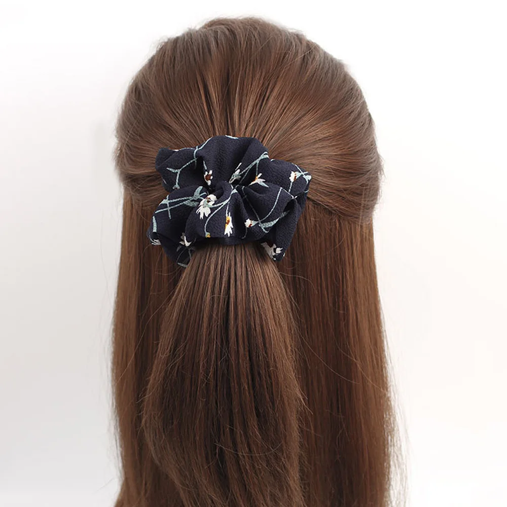 

New Large Hair Bows Scrunchies Silk Ponytail Holder Hair Accessories Elastic Hair BandsBowknot Hair Scrunchy Fashion