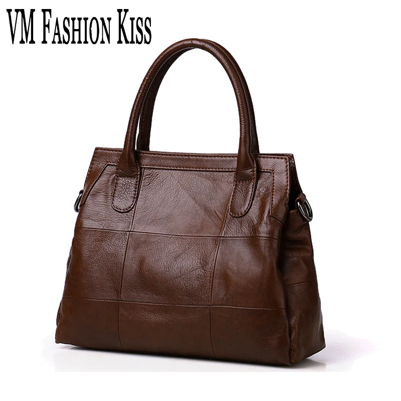 VM FASHION KISS женская сумка тоут из натуральной кожи известного бренда мессенджер