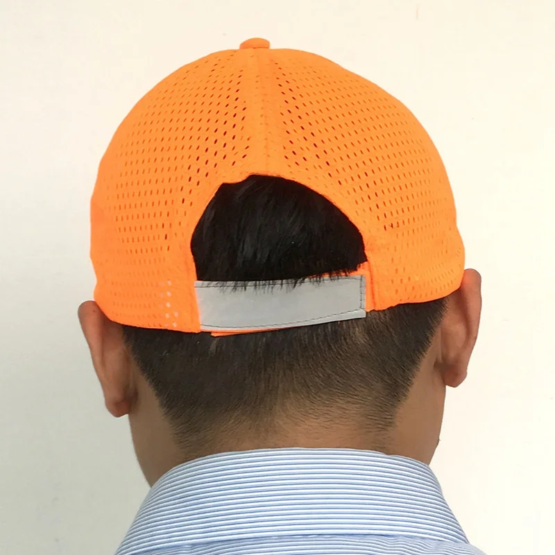 Высокая видимость Светоотражающая бейсболка желтая защитная шляпа рабочий защитный шлем наружная шляпа Светоотражающие дышащие сетчатые шляпы